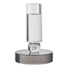 House Nordic szklany świecznik szaro‑biały nowoczesny do salonu 13 cm ( Rozmiar: uniwersalny )