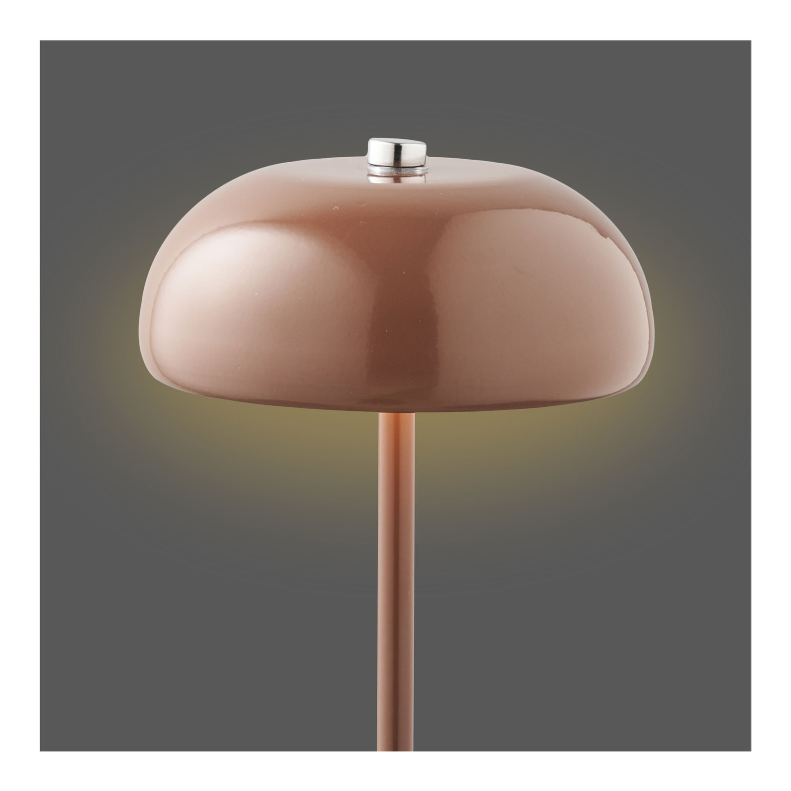 Lampa stołowa Margate LED akumulatorowa metalowa brązowa do salonu - obrazek 6