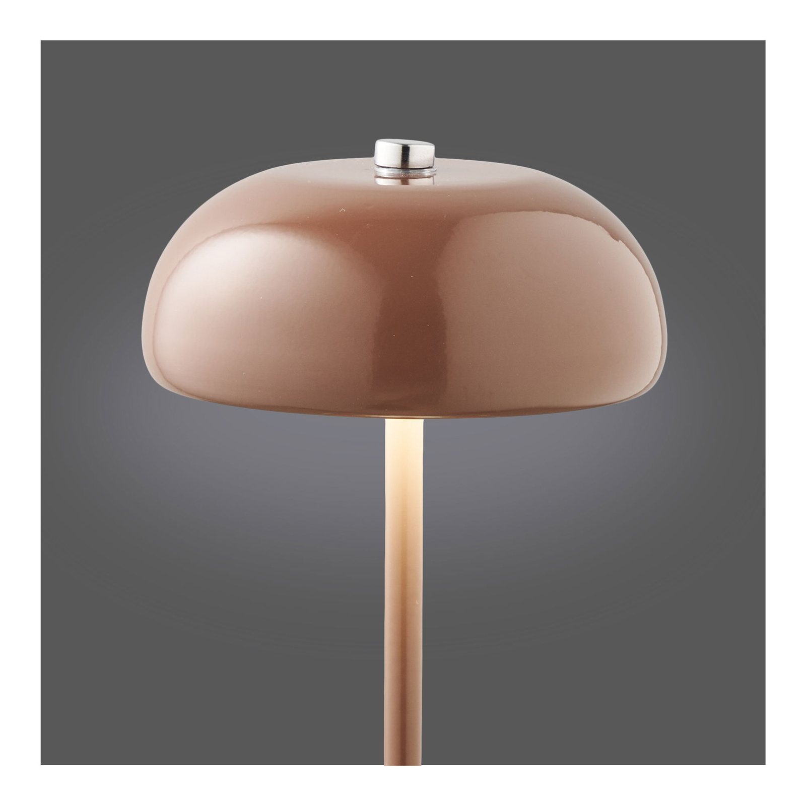 Lampa stołowa Margate LED akumulatorowa metalowa brązowa do salonu - obrazek 7