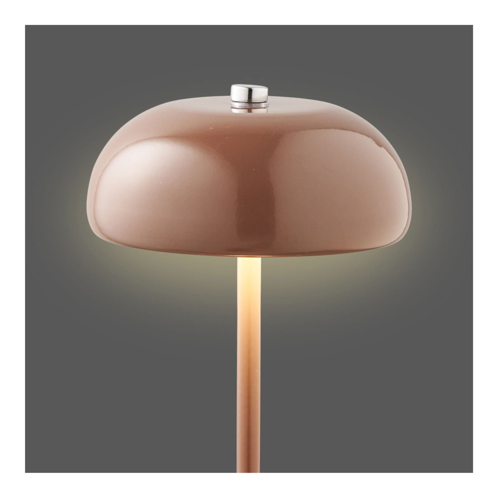 Lampa stołowa Margate LED akumulatorowa metalowa brązowa do salonu - obrazek 8