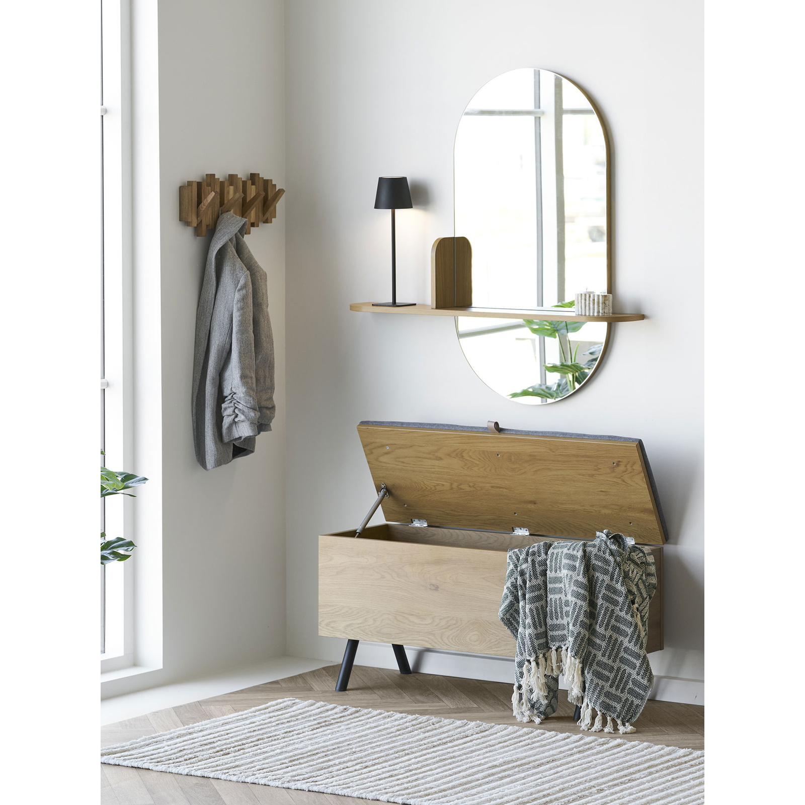 Lampa stołowa Bradford czarna LED akumulatorowa nowoczesna do salonu - obrazek 4