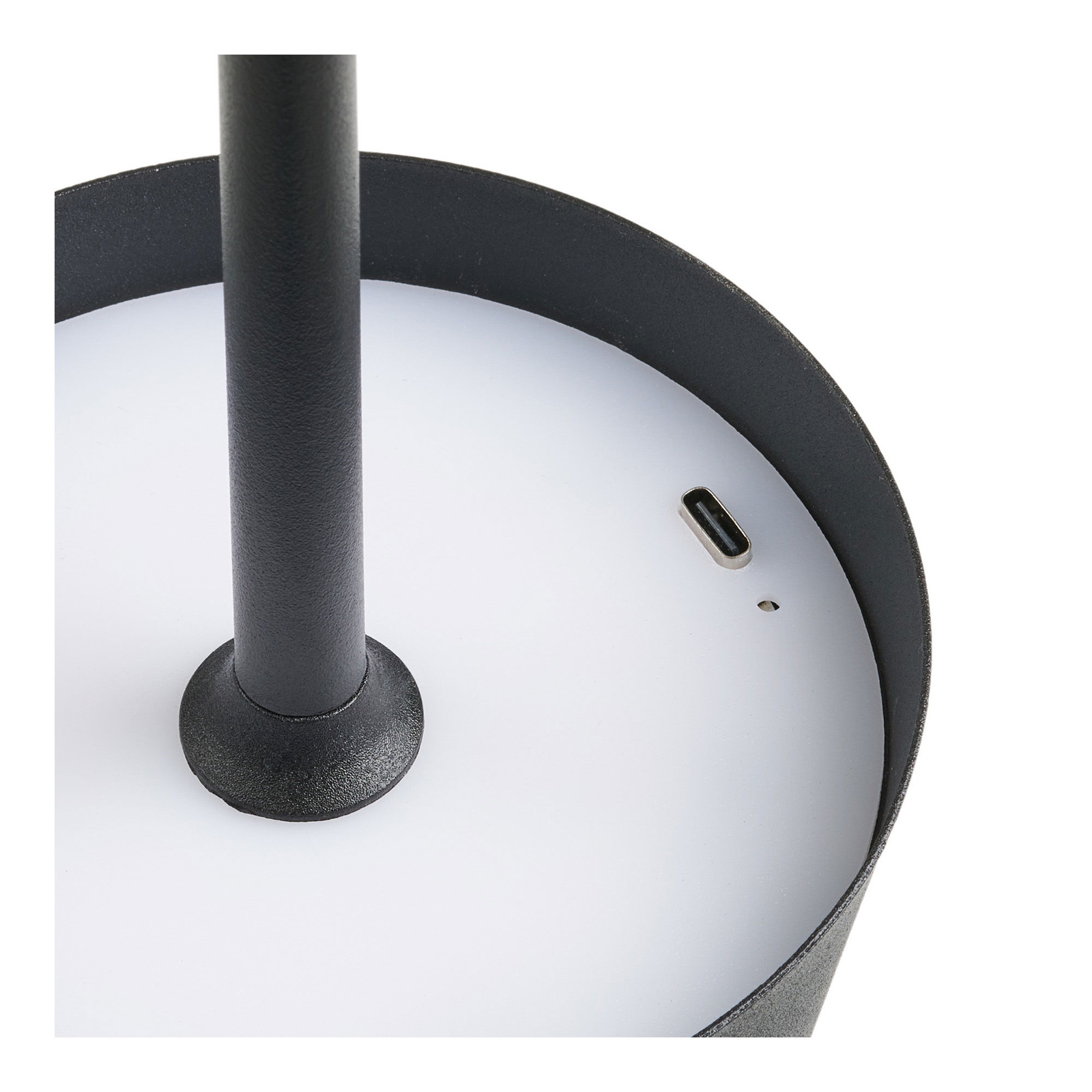 Lampa stołowa Bradford czarna LED akumulatorowa nowoczesna do salonu - obrazek 6