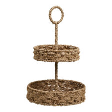 Taca dekoracyjna okrągła Rifbjerg trawa morska naturalna do serwowania ( Rozmiar: uniwersalny )