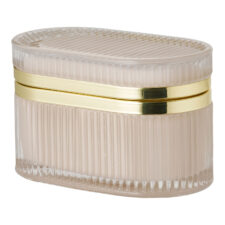 House Nordic szklane pudełko ozdobne Love beżowo‑złote dekoracyjne ( Rozmiar: uniwersalny )