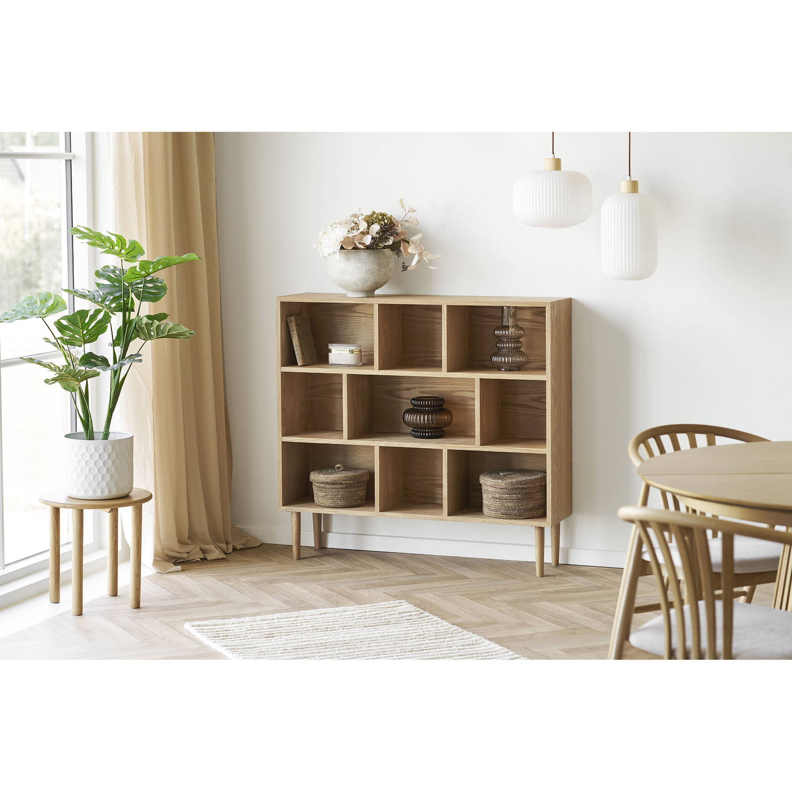 Doniczka stalowa biała House Nordic okrągła 24,5 cm do salonu ( Rozmiar: uniwersalny ) - obrazek 4