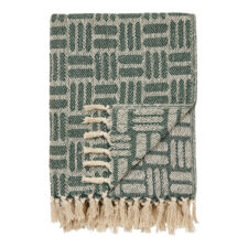 Koc Adana zielony ciepły bawełniany pled na kanapę i łóżko 130x180 cm ( Rozmiar: uniwersalny )