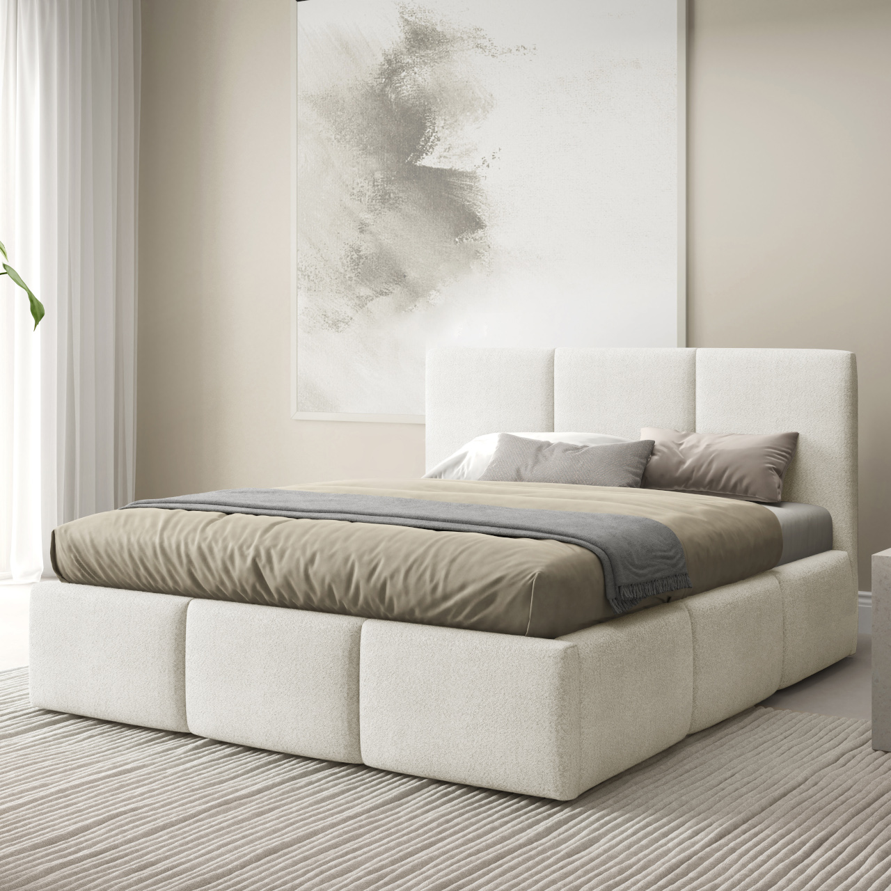 Łóżko tapicerowane GINAN 160x200 coral 15 - obrazek 7