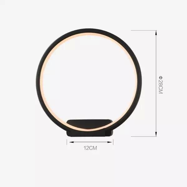 Kinkiet Ledowe Okręgi No.1 3k czarny - obrazek 9