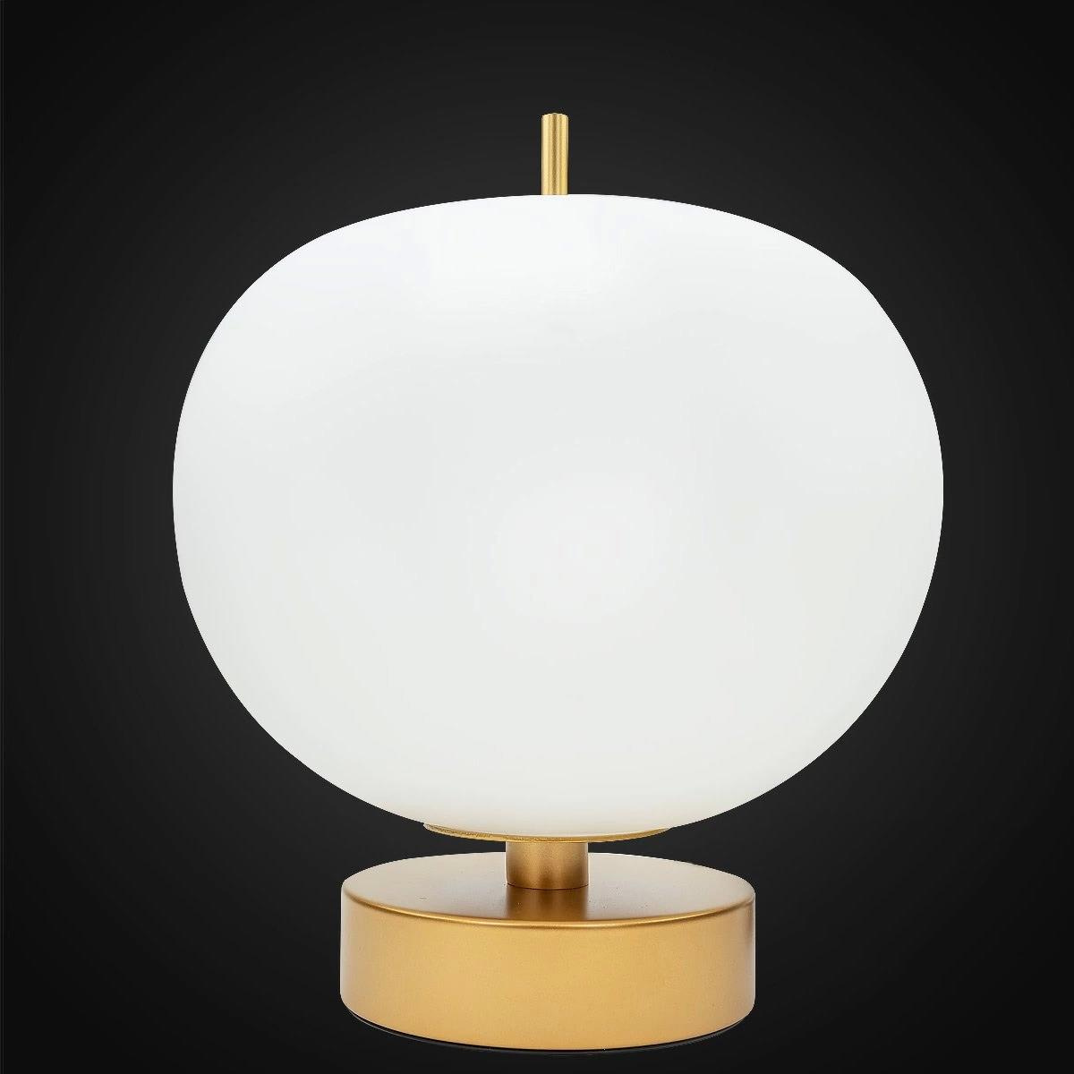 Złota lampa stołowa LED Apple T - obrazek 3