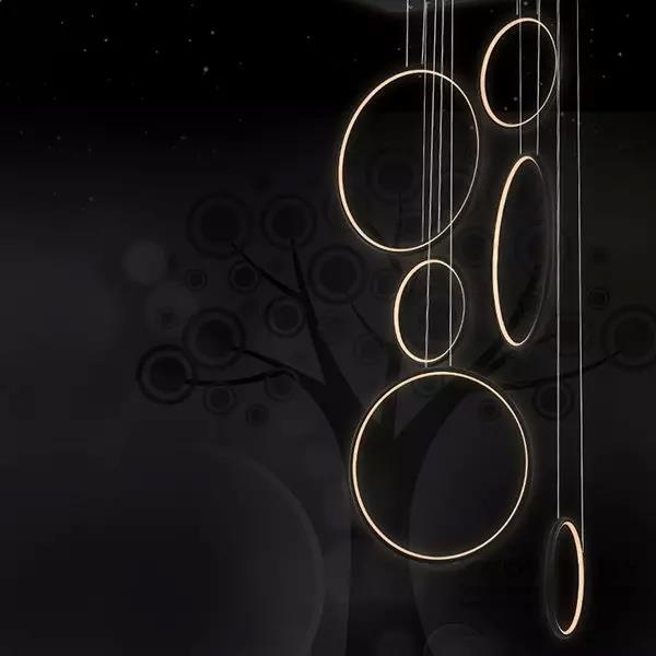 Lampa wisząca Ledowe Okręgi No.8 czarny 90cm 3k - obrazek 10