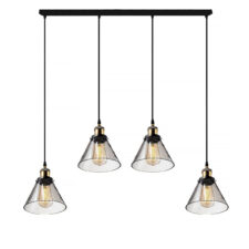 NY Loft No.1 CL_4_smoky Szklany Żyrandol