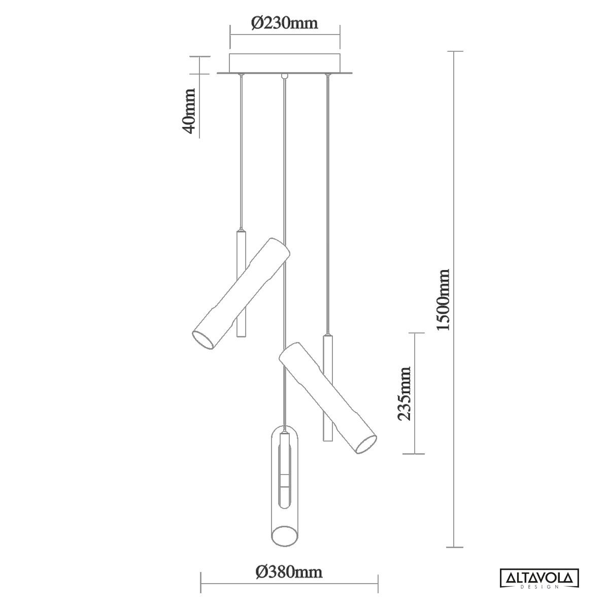 Lampa wisząca Lunette No.3 czarna - obrazek 11