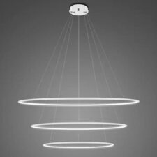 Lampa wisząca Ledowe Okręgi No.3 100cm 4k biała