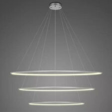 Lampa wisząca Ledowe Okręgi No.3 120cm 3k srebrna