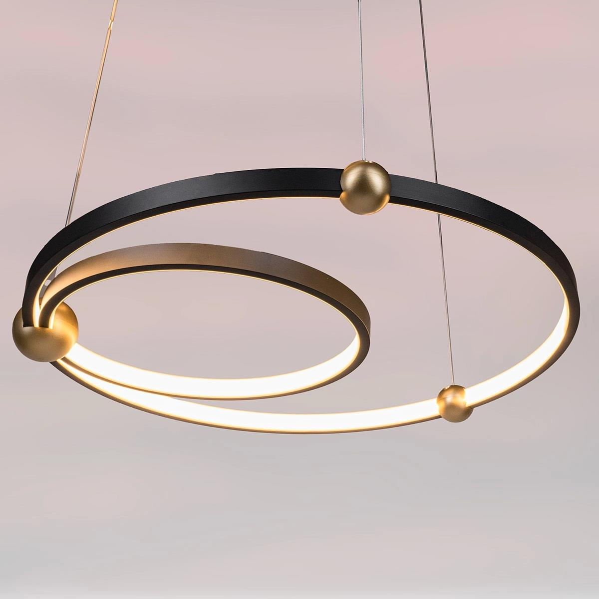 Ledowa Lampa wisząca Aurora No.2 50cm 3k czarna - obrazek 5