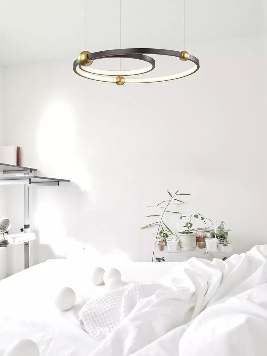 Ledowa Lampa wisząca Aurora No.2 50cm 3k czarna - obrazek 7