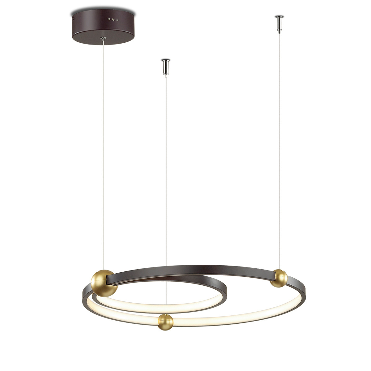 Ledowa Lampa wisząca Aurora No.2 50cm 3k czarna - obrazek 9