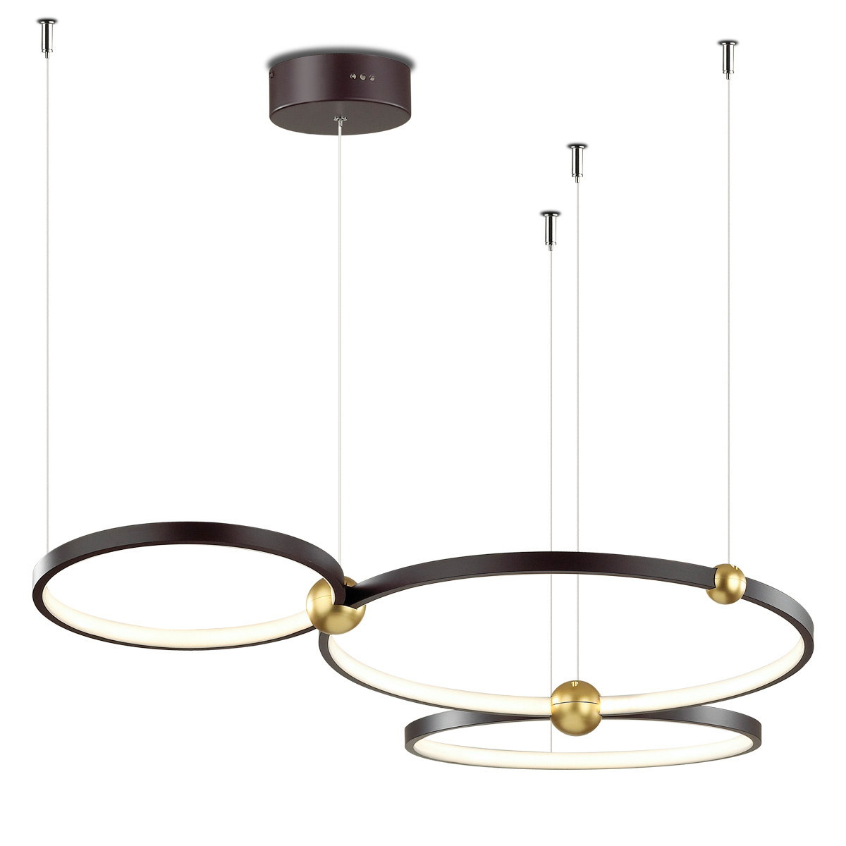 Ledowa Lampa wisząca Aurora No.3 50cm 3k czarna - obrazek 6