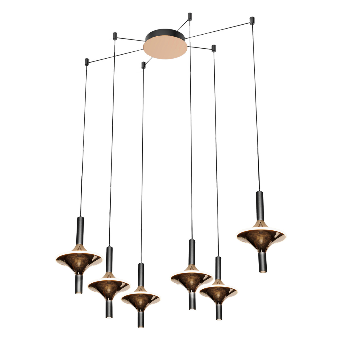 Żyrandol Spinoza złota - obrazek 10