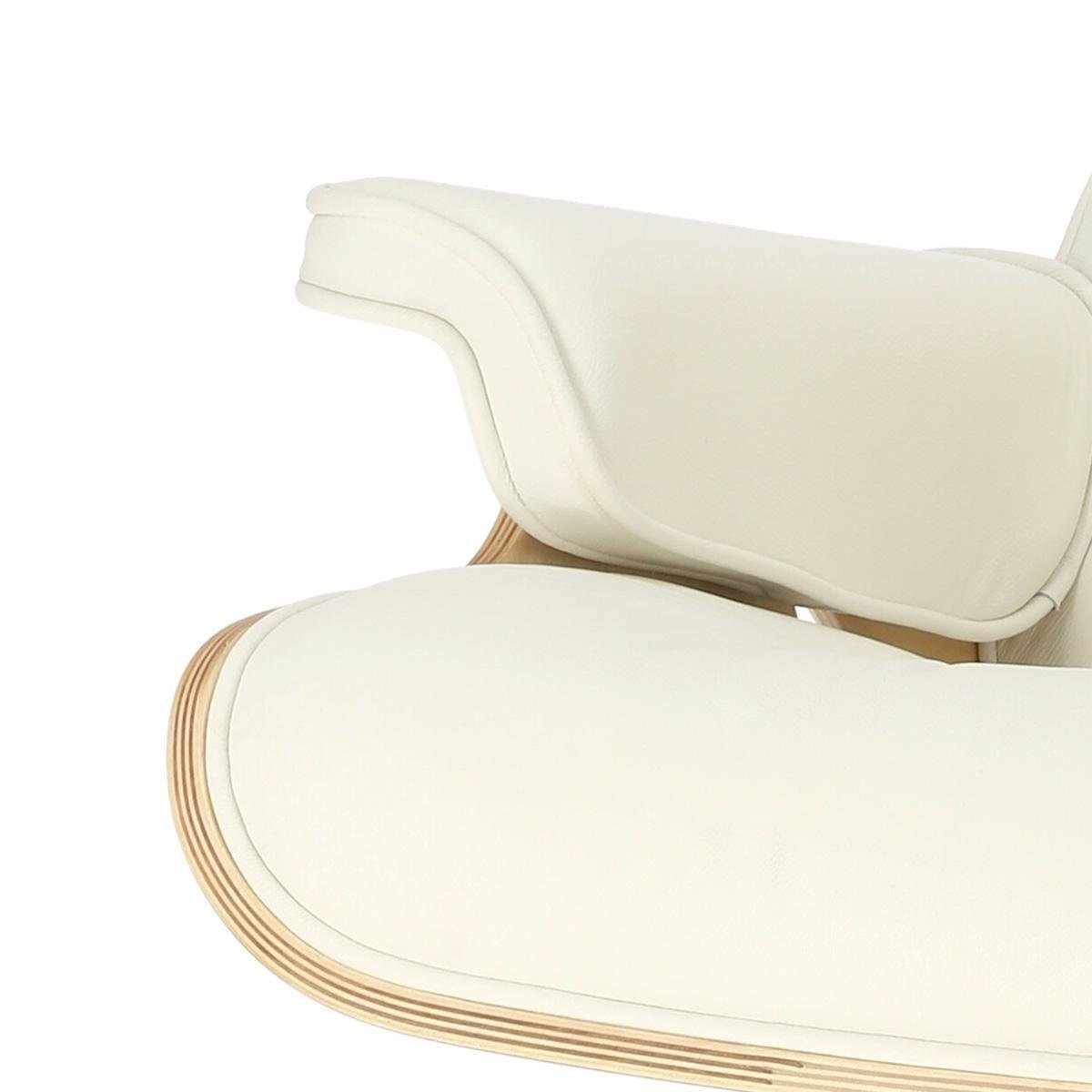 Fotel Vip z podnóżkiem biały/rosewood/ srebrna baza ( Rozmiar: uniwersalny ) - obrazek 15