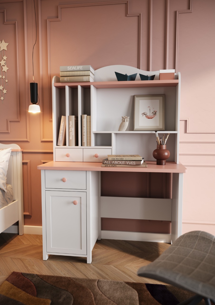 Toaletka biały/różowy LUNA LN06 - obrazek 6