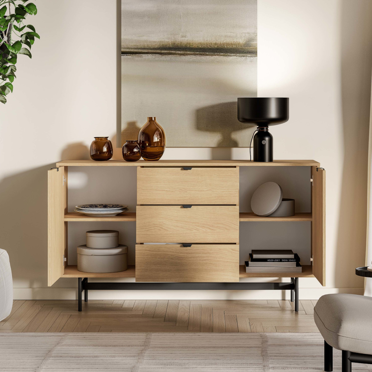 Komoda SARGAS 05 dąb mavelie - obrazek 7