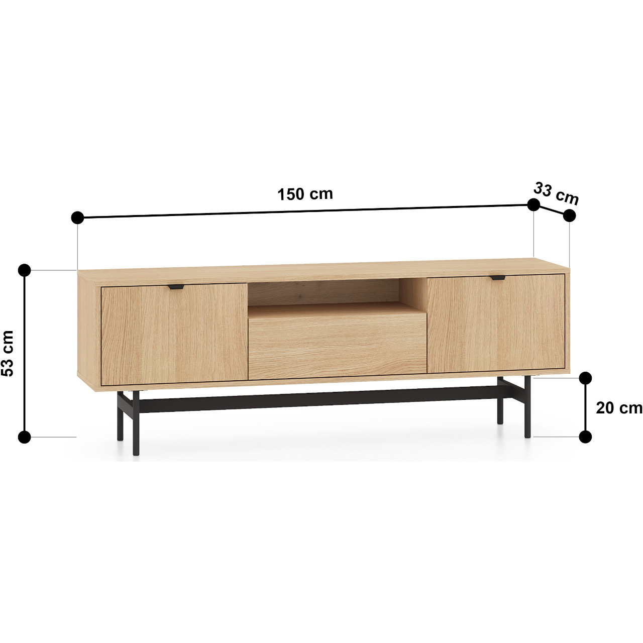 Komoda RTV SARGAS 06 dąb mavelie - obrazek 5