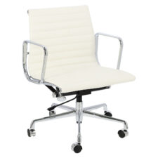 Fotel biurowy CH1171T biała skóra,chrom ( Rozmiar: uniwersalny )