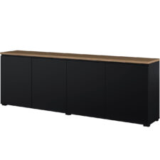 Komoda MUDO 25 czarny / dąb mauvella