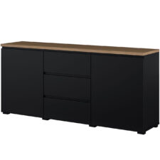 Komoda MUDO 26 czarny / dąb mauvella