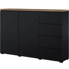 Komoda MUDO 45 czarny / dąb mauvella