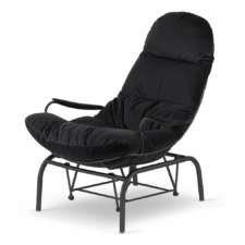 Fotel Dalby bujany XZ Ciemnoszary (SWAN-13) Czarna