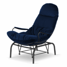 Fotel Dalby bujany XZ Ciemnogranatowy (SWAN-18) Czarna