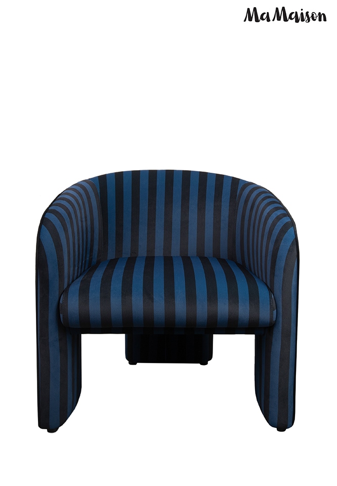 MaMaison fotel JOLIE niebieski / czarny - obrazek 3