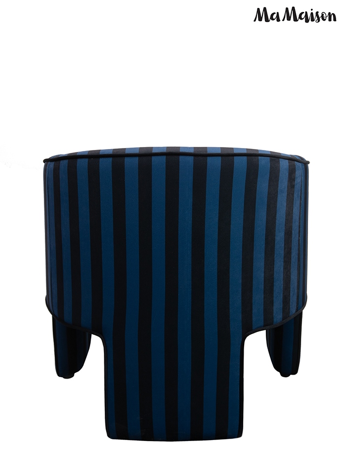 MaMaison fotel JOLIE niebieski / czarny - obrazek 5