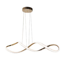 SNELLO lampa wisząca złoty 32W LED 3000, 4500, 6500K kryształki bezbarwne