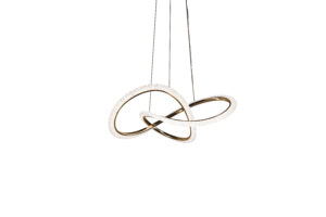 ELIO lampa wisząca złoty 32W LED 3000, 4500, 6500K kryształki bezbarwne