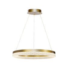 GLORIS lampa wisząca kawowy 36W LED 3000, 4500, 6500K kryształki bezbarwne