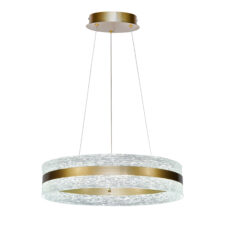 CASTILLO 60 lampa wisząca złoty 35W LED 3000, 4500, 6500K kryształki bezbarwne