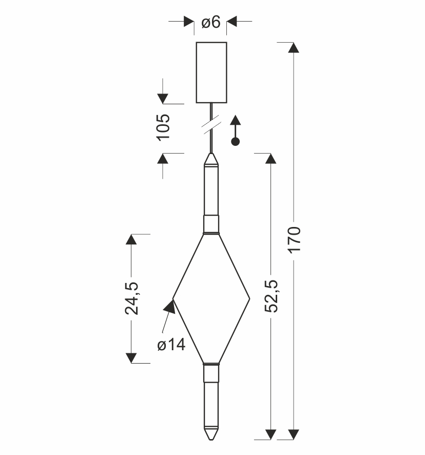 VITA lampa wisząca czarny 7,5W LED 2700K klosz bezbarwny - obrazek 3