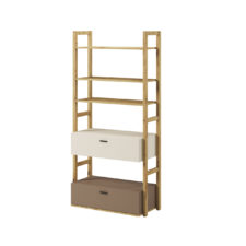 Regał 85 2S dąb artisan/beż/truflowy LENNY LY02