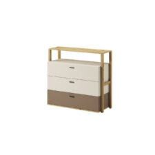 Komoda 3S dąb artisan/beż/truflowy LENNY LY06
