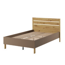 Łóżko 120 ze stelażem dąb artisan/beż/truflowy LENNY LY08