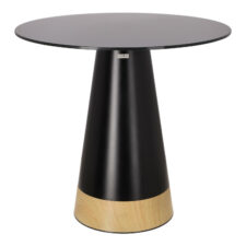 Stół okrągły Soleilo Duo czarny nowoczesny do jadalni 80 cm ( Rozmiar: uniwersalny )