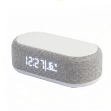 Ładowarka indukcyjna z zegarem LED SHP BAXTER szara