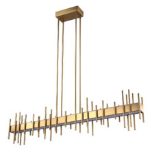 Lampa wisząca ARCHITETTO 130 cm - LED, złota dekoracyjna listwa