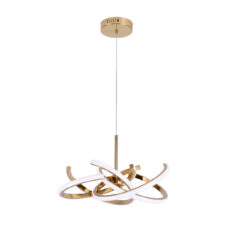 Lampa wisząca Spider 48 cm złota LED CCT