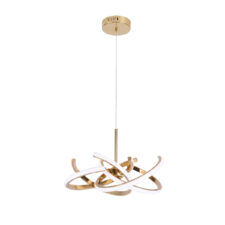 Lampa wisząca Spider 58 cm złota LED CCT
