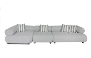 MaMaison sofa ogrodowa ALEXANDER szara (poduszki i pokrowiec w zestawie)