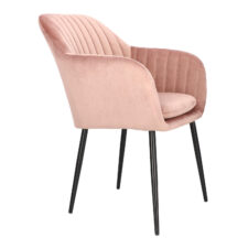 Krzesło Emilia Velvet dusty rose/black ( Rozmiar: uniwersalny )